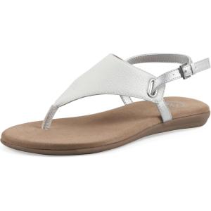 White Mountain Women’s Lifted Thong Sandal(White Tumbled Smooth)