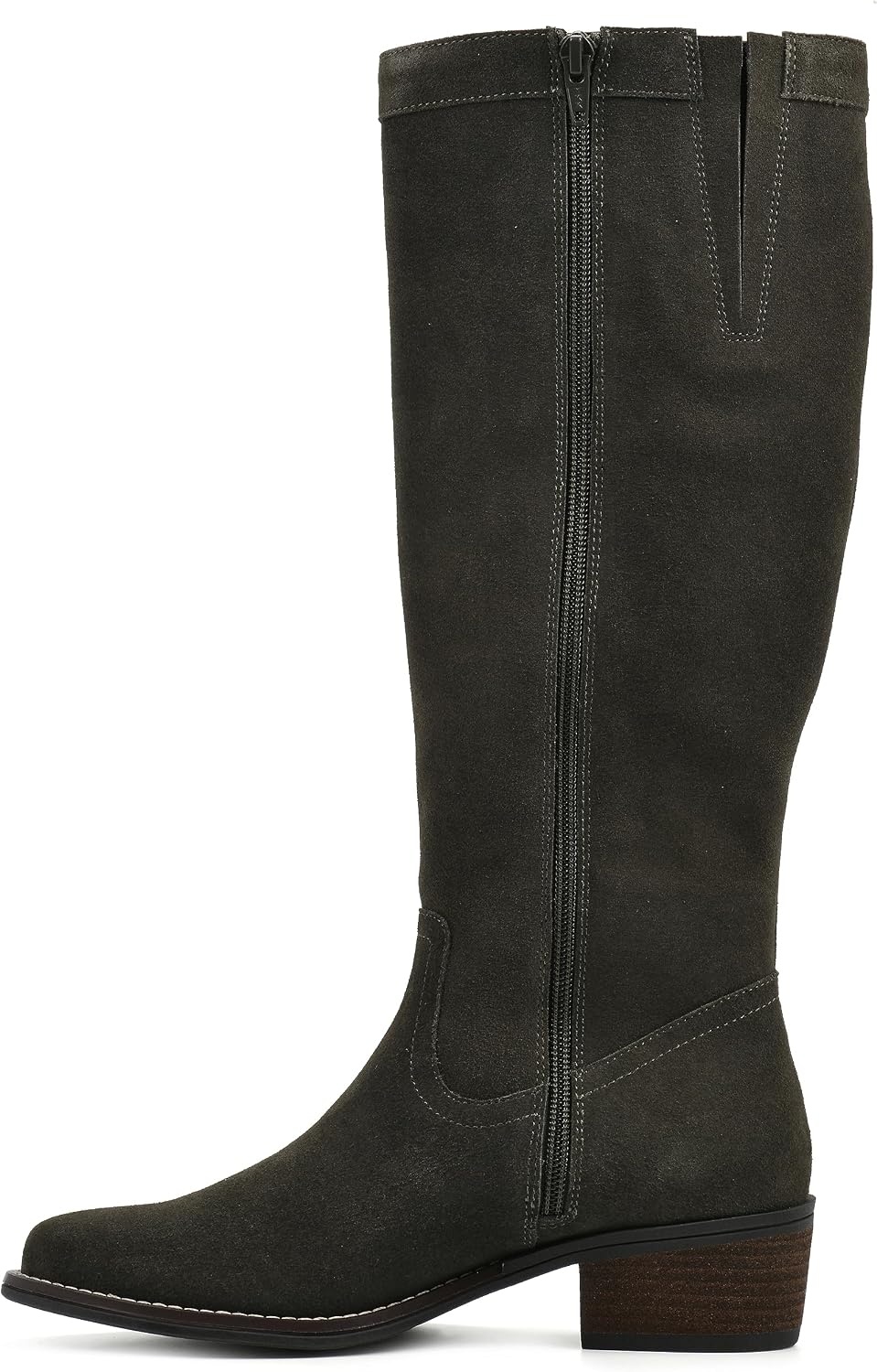 image:imageWHITE MOUNTAIN Womens Altitude Western Tall BootArmySuede
