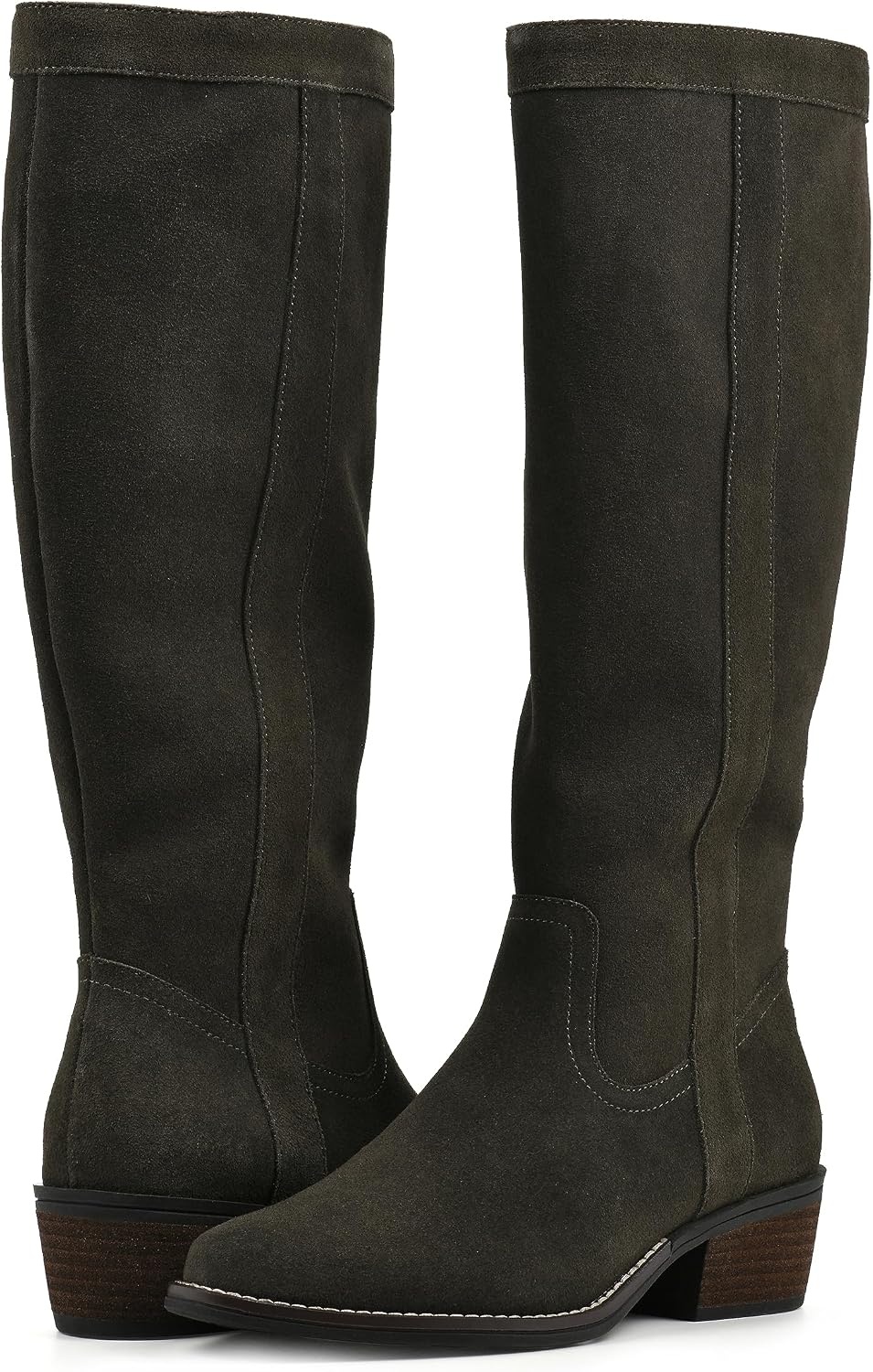image:imageWHITE MOUNTAIN Womens Altitude Western Tall BootArmySuede
