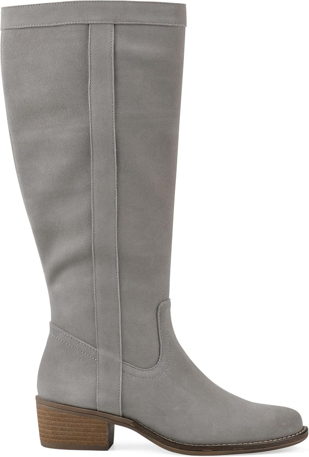 image:imageWHITE MOUNTAIN Womens Altitude Western Tall BootLight Grey Suede