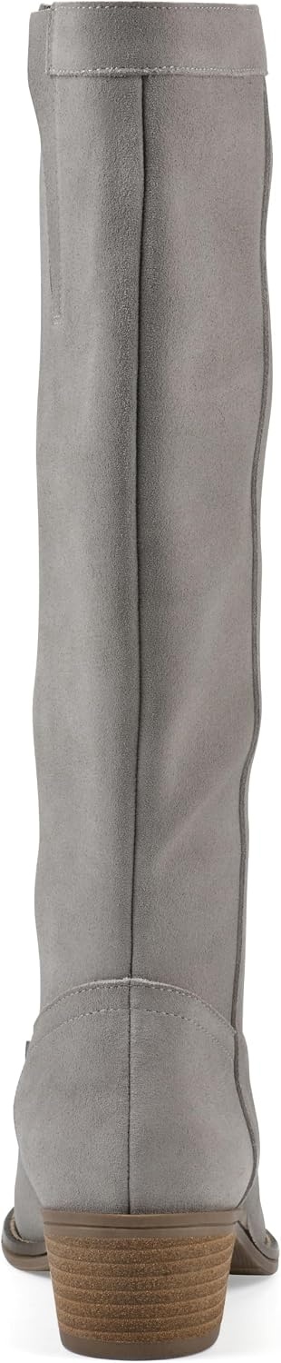image:imageWHITE MOUNTAIN Womens Altitude Western Tall BootLight Grey Suede