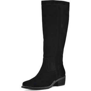 WHITE MOUNTAIN Women’s Altitude Western Tall Boot(Black/Suede)