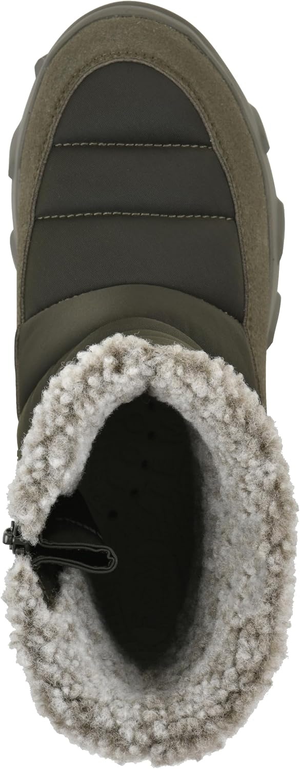 image:imageWHITE MOUNTAIN Womens Kebob Faux FurLined Puffer Winter BootieArmy Fabric