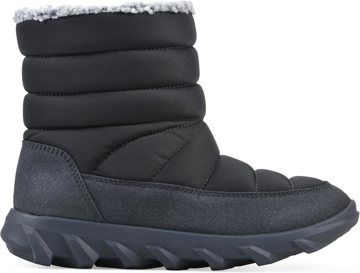 image:imageWHITE MOUNTAIN Womens Kebob Faux FurLined Puffer Winter BootieNavy Sueded Smooth