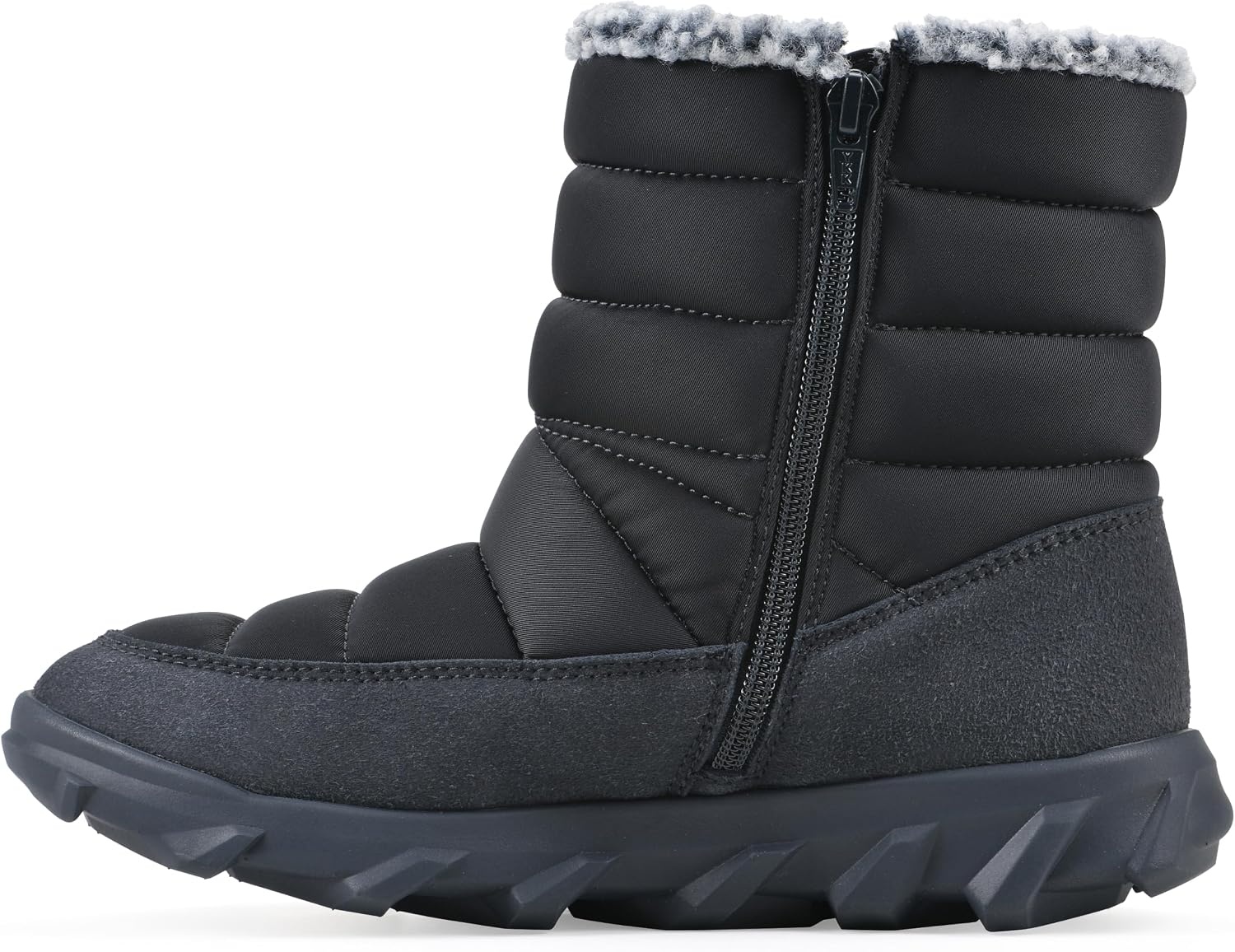 image:imageWHITE MOUNTAIN Womens Kebob Faux FurLined Puffer Winter BootieNavy Sueded Smooth
