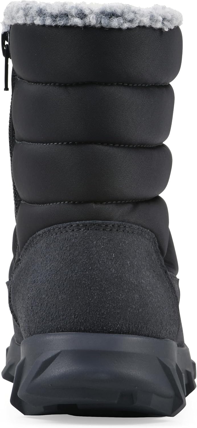 image:imageWHITE MOUNTAIN Womens Kebob Faux FurLined Puffer Winter BootieNavy Sueded Smooth