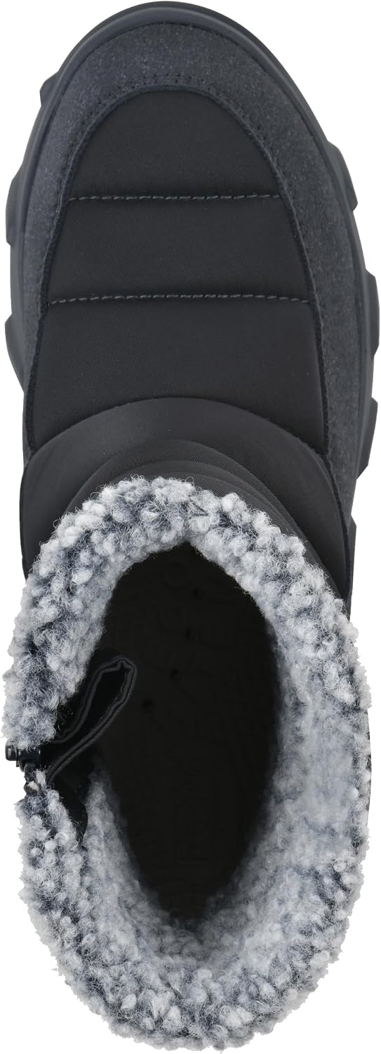 image:imageWHITE MOUNTAIN Womens Kebob Faux FurLined Puffer Winter BootieNavy Sueded Smooth