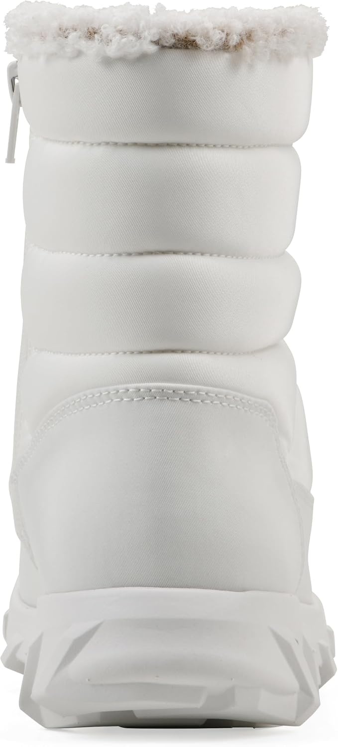 image:imageWHITE MOUNTAIN Womens Kebob Faux FurLined Puffer Winter BootieWhite Fabric