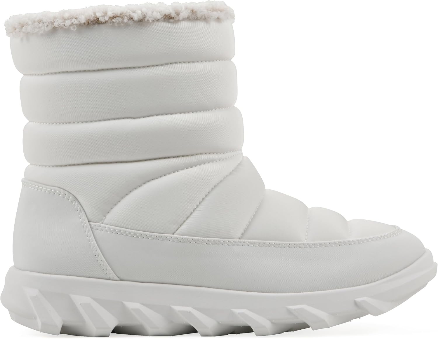 image:imageWHITE MOUNTAIN Womens Kebob Faux FurLined Puffer Winter BootieWhite Fabric