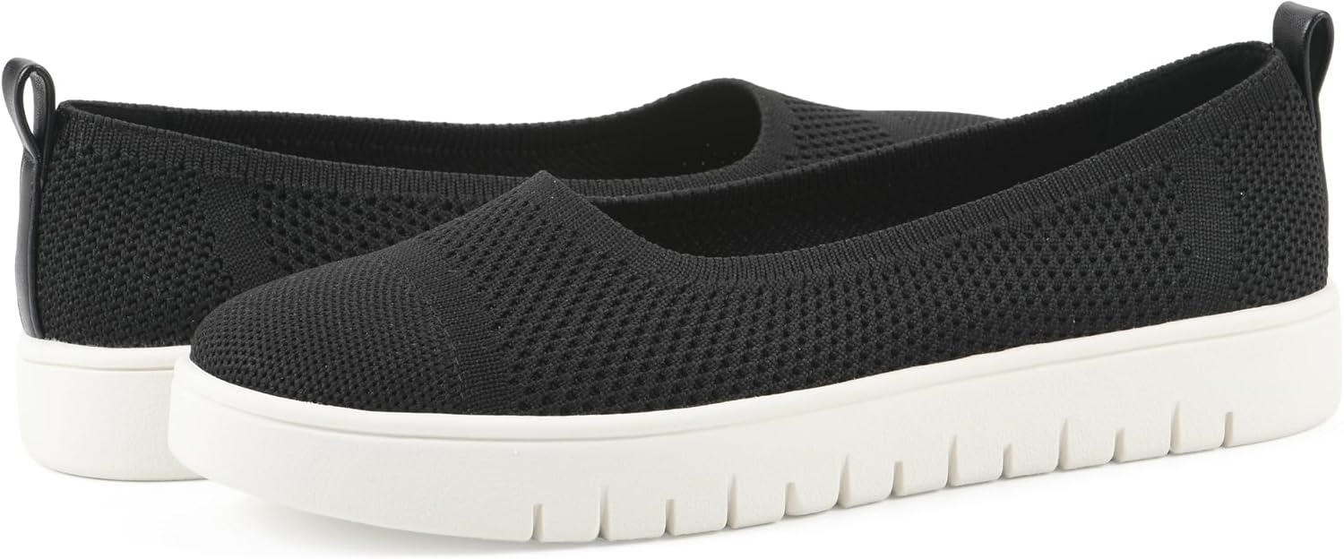 image:imageWhite Mountain Fom Recovery Womens Naveen Cushioned Fly Knit SlipOn FlatBlack Fabric