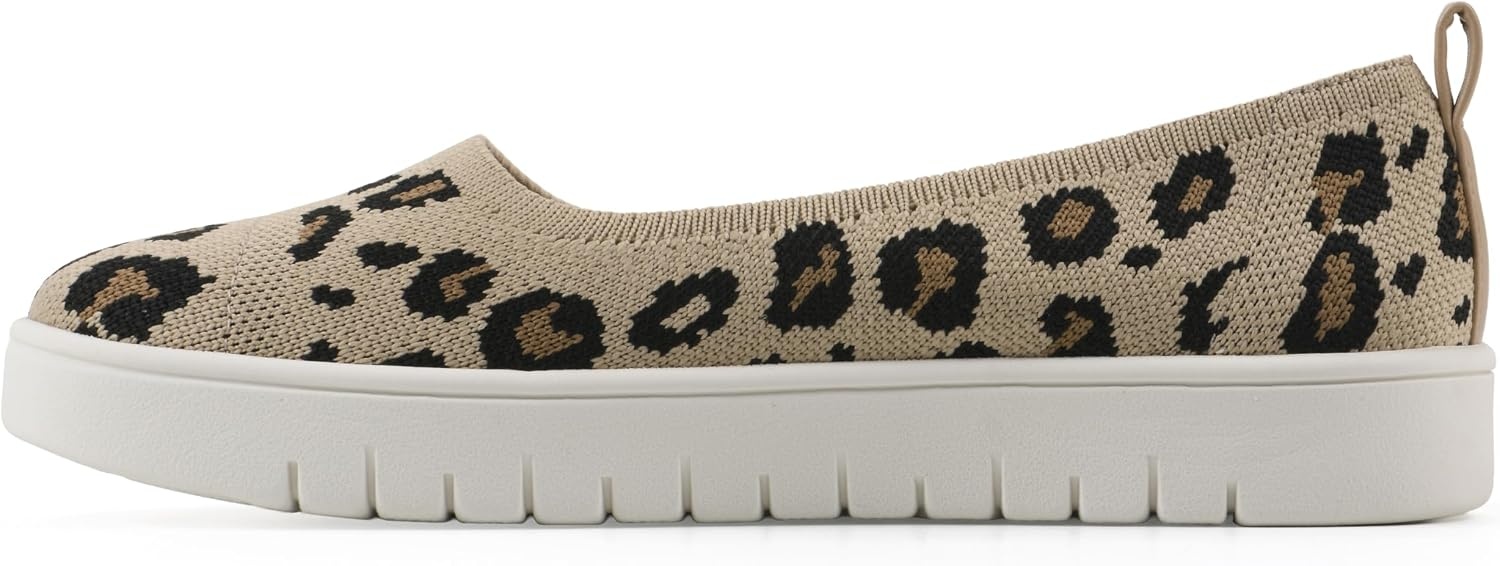 image:imageWhite Mountain Fom Recovery Womens Naveen Cushioned Fly Knit SlipOn FlatLeopard Fabric