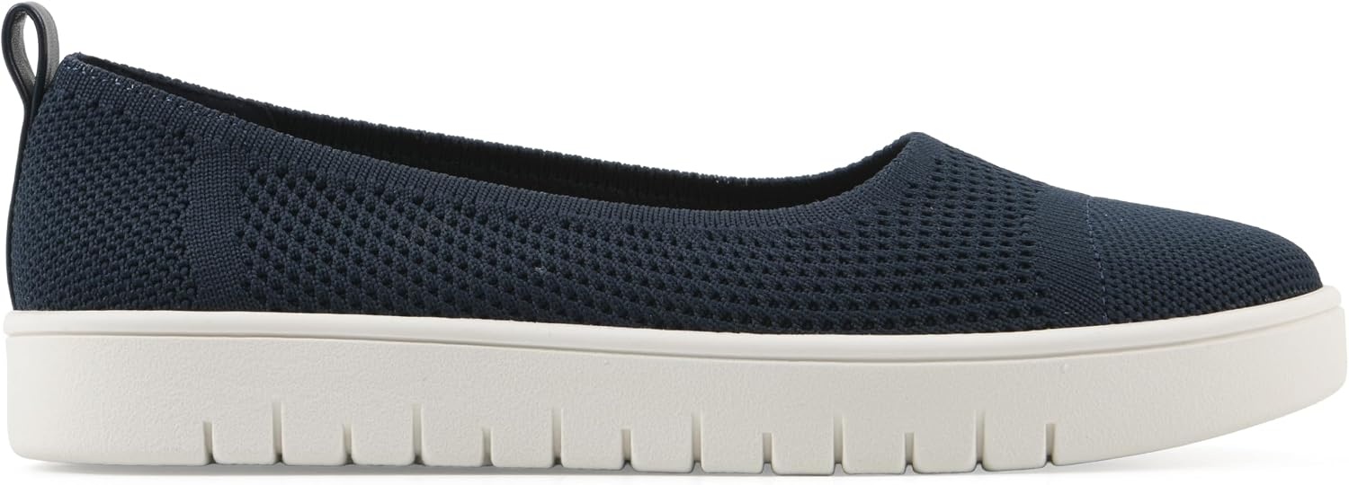 image:imageWhite Mountain Fom Recovery Womens Naveen Cushioned Fly Knit SlipOn FlatNavy Fabric