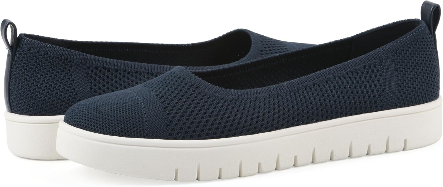 image:imageWhite Mountain Fom Recovery Womens Naveen Cushioned Fly Knit SlipOn FlatNavy Fabric