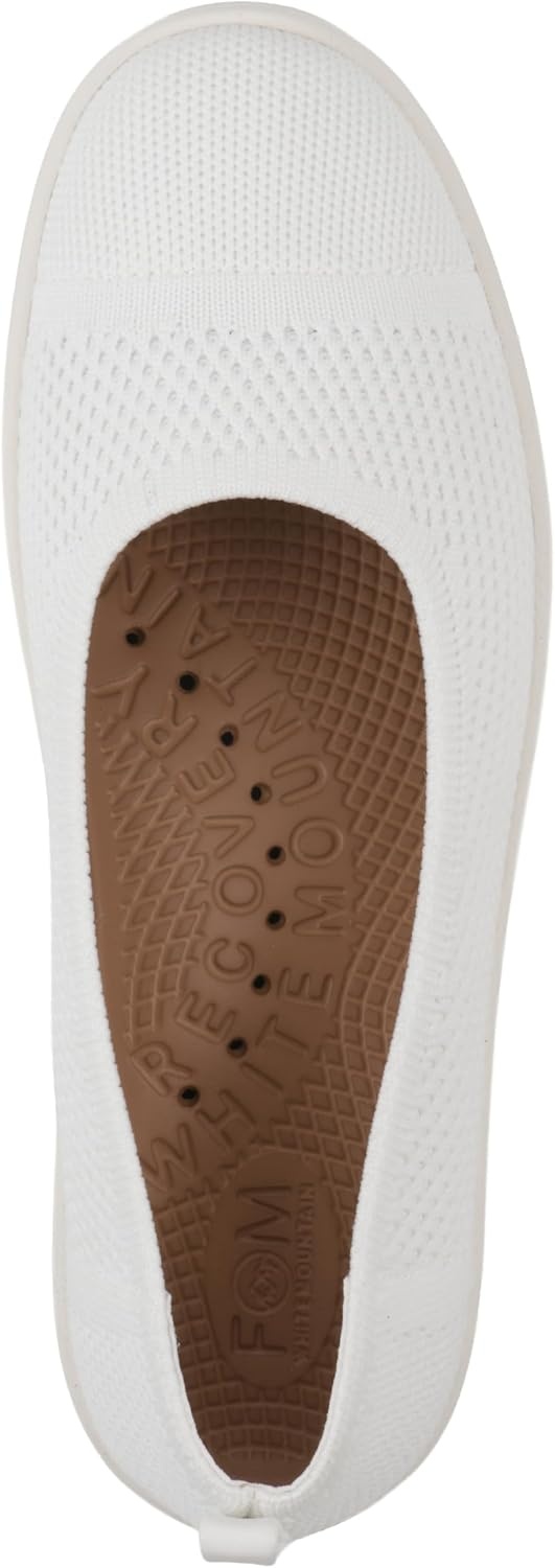 image:imageWhite Mountain Fom Recovery Womens Naveen Cushioned Fly Knit SlipOn FlatWhite Fabric