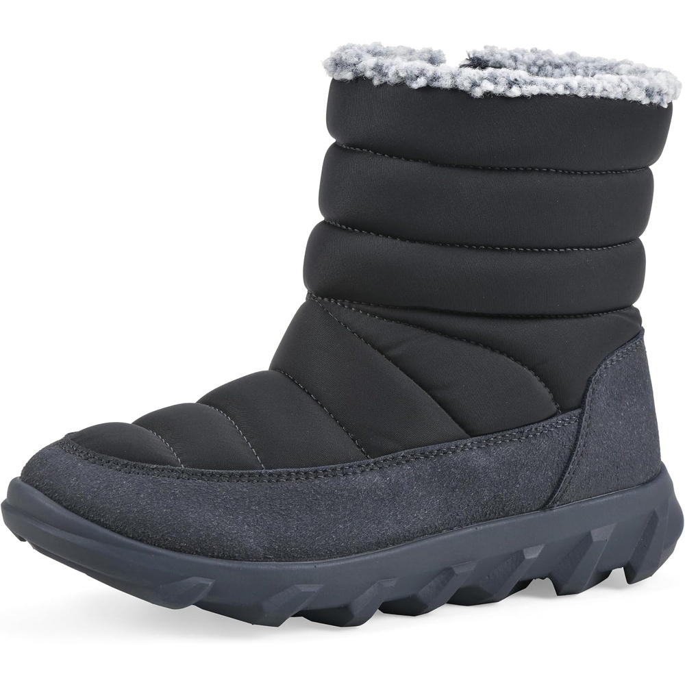 image:imageWHITE MOUNTAIN Womens Kebob Faux FurLined Puffer Winter BootieNavy Sueded Smooth