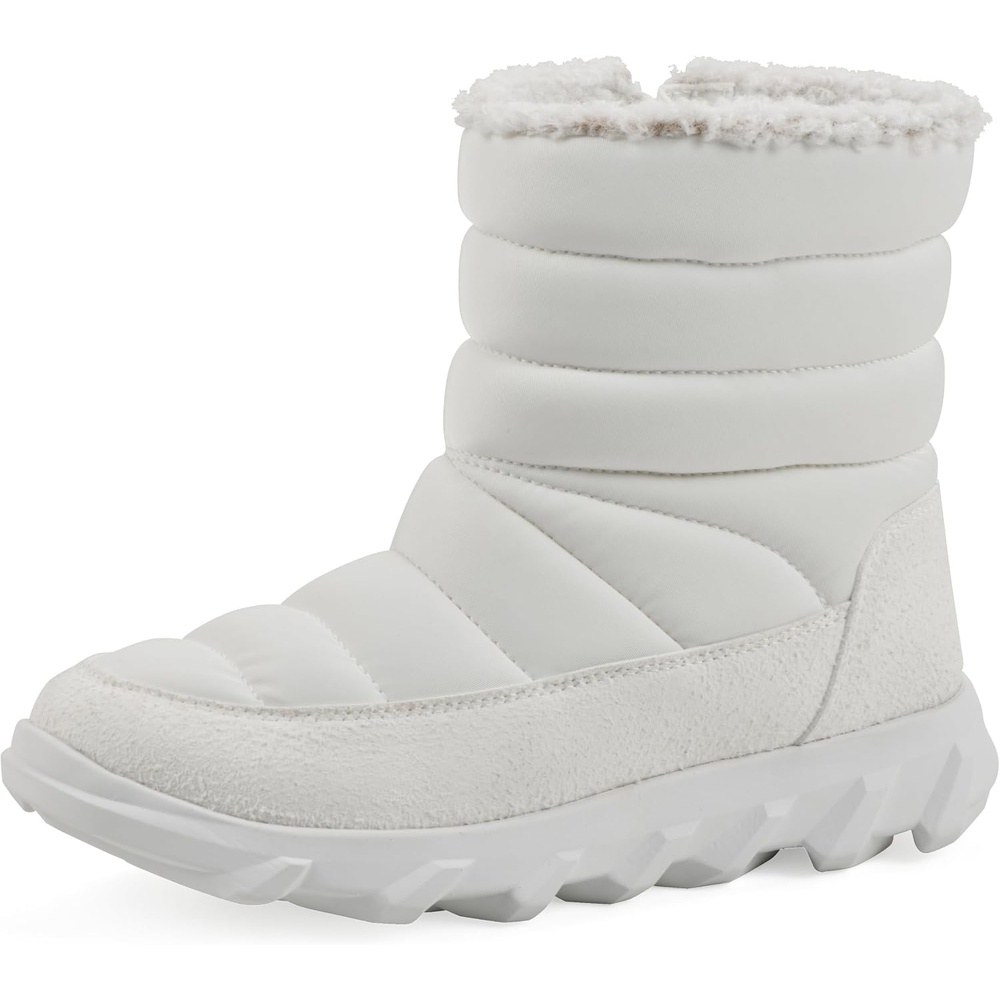 image:imageWHITE MOUNTAIN Womens Kebob Faux FurLined Puffer Winter BootieWhite Fabric