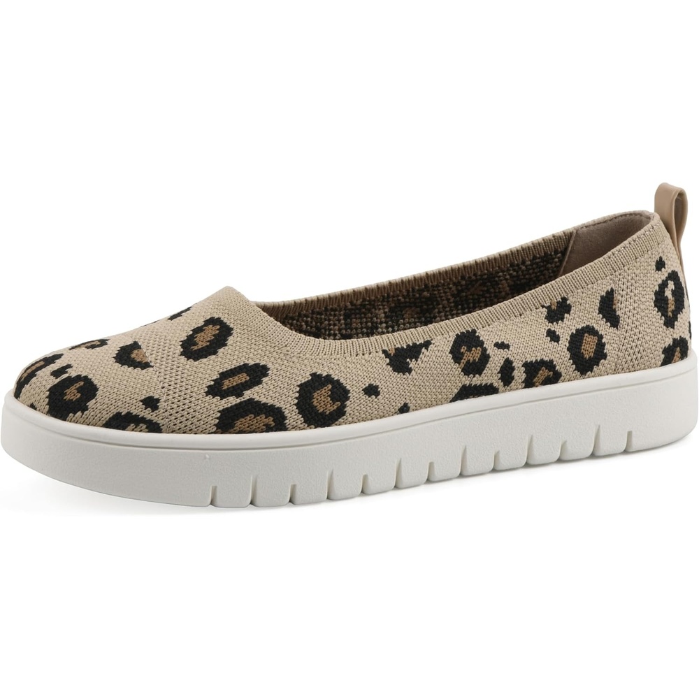 image:imageWhite Mountain Fom Recovery Womens Naveen Cushioned Fly Knit SlipOn FlatLeopard Fabric