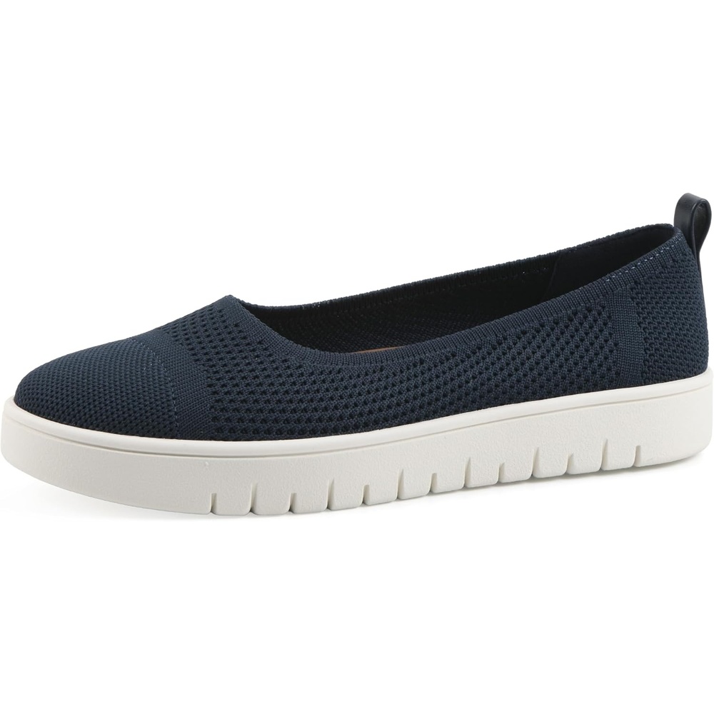 image:imageWhite Mountain Fom Recovery Womens Naveen Cushioned Fly Knit SlipOn FlatNavy Fabric