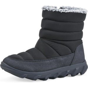 WHITE MOUNTAIN Women’s Kebob Faux Fur-Lined Puffer Winter Bootie(Navy Sueded Smooth)