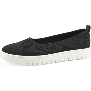 White Mountain Fom Recovery Women’s Naveen Cushioned Fly Knit Slip-On Flat(Black Fabric)