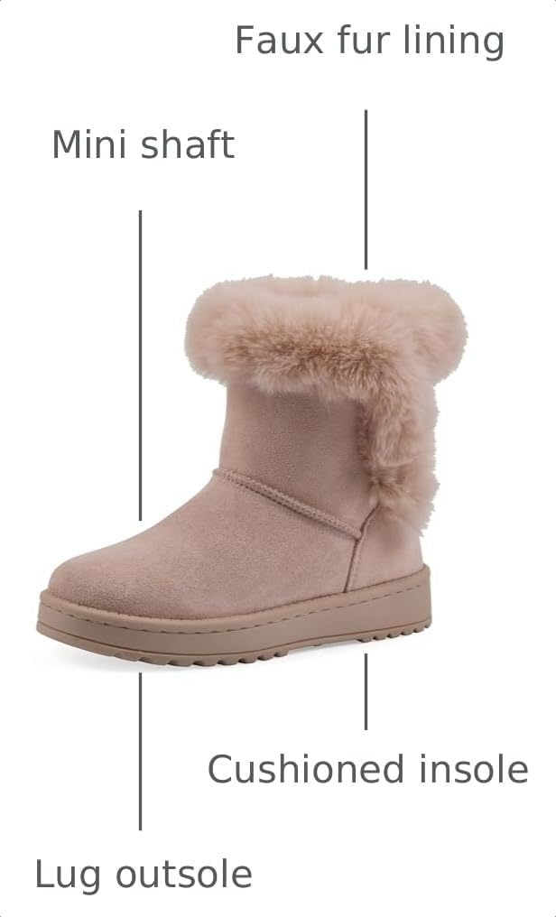 image:imageWHITE MOUNTAIN Kids Girls Incher Faux Fur BootBlushFabric