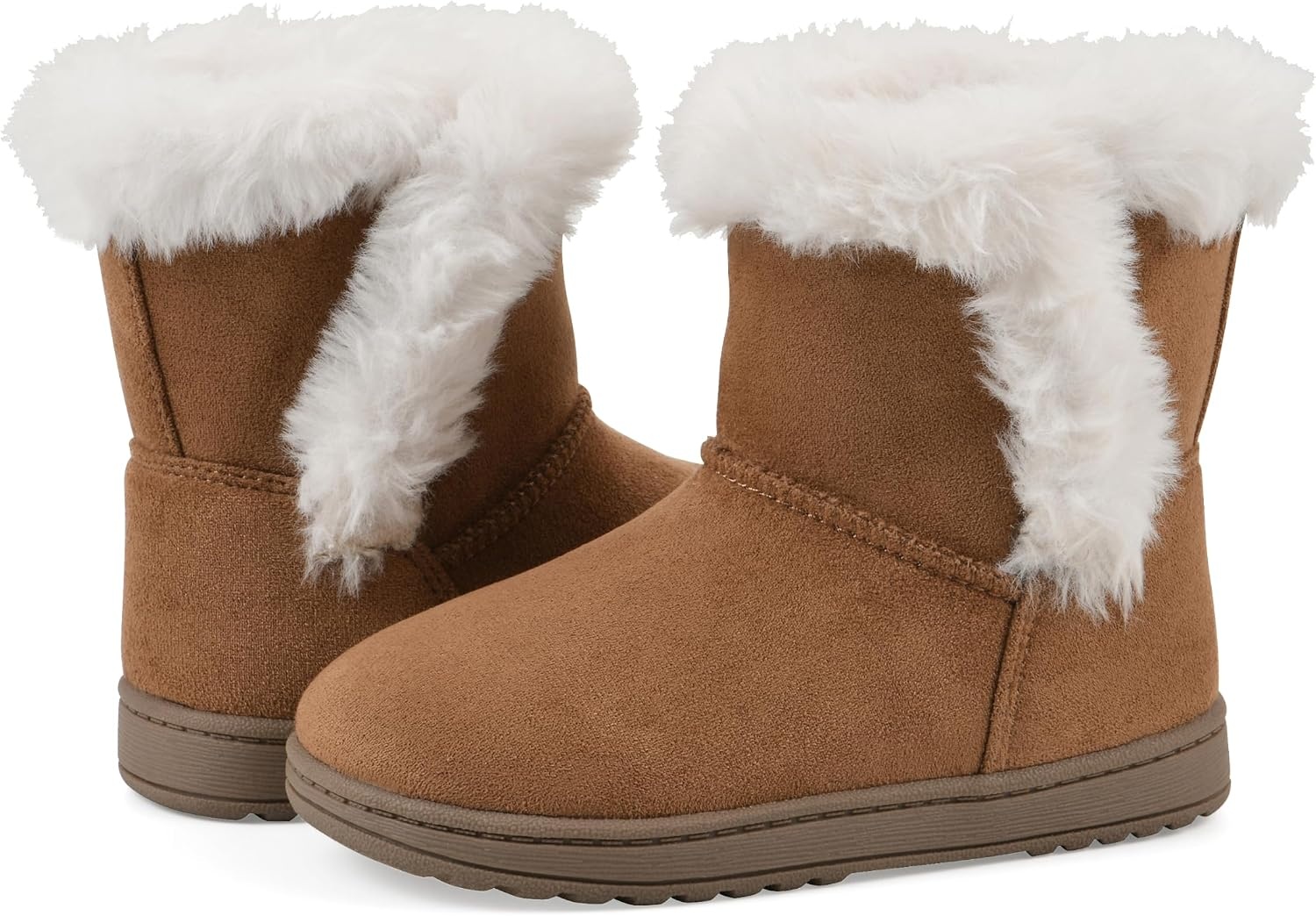 image:imageWHITE MOUNTAIN Kids Girls Incher Faux Fur BootChestnut Fabric