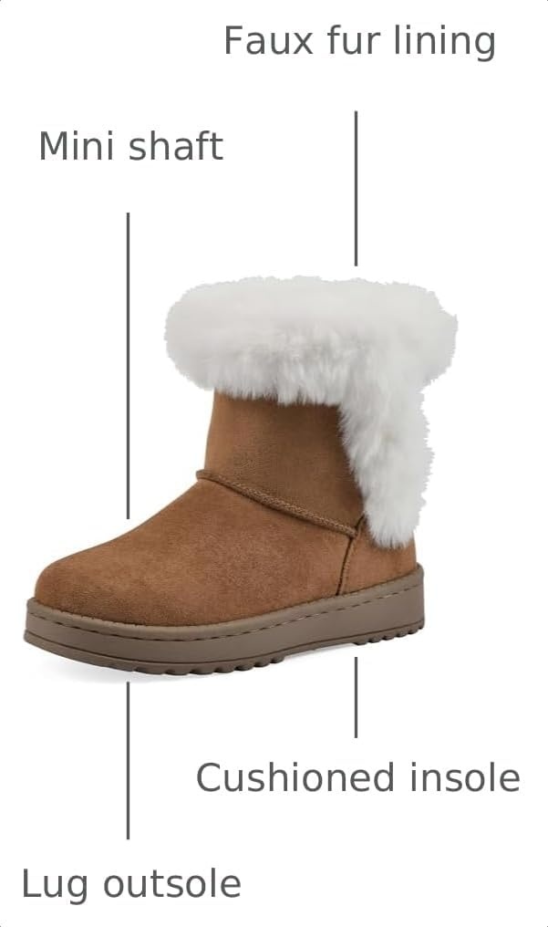 image:imageWHITE MOUNTAIN Kids Girls Incher Faux Fur BootChestnutFabric