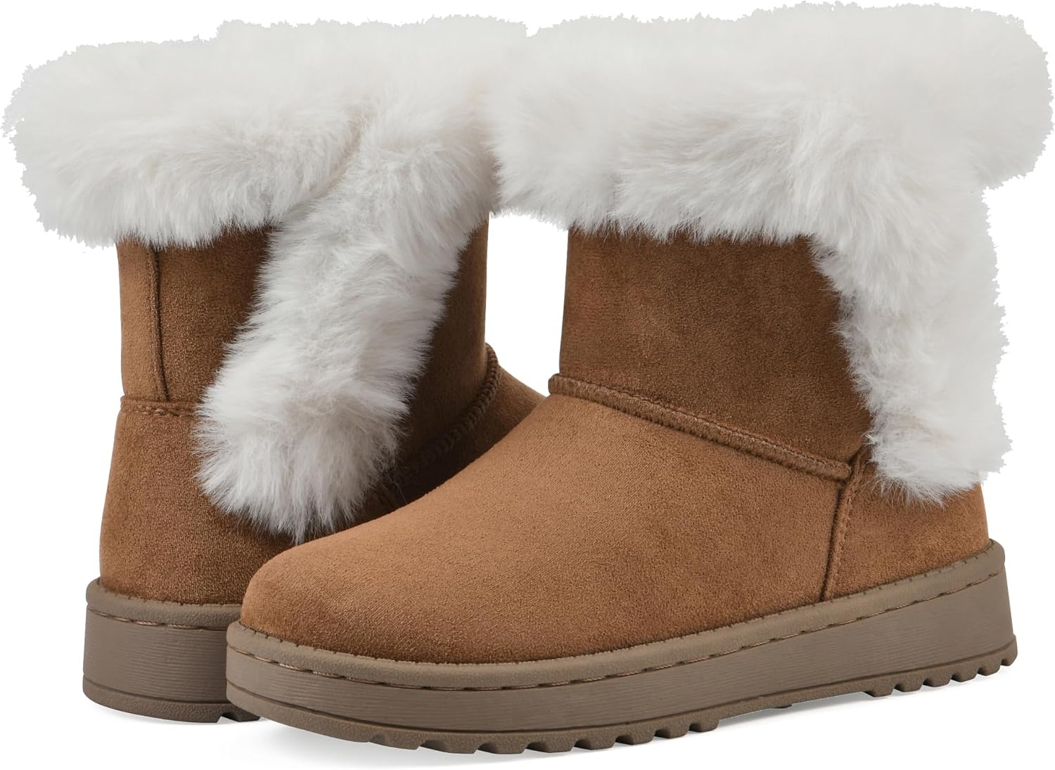 image:imageWHITE MOUNTAIN Kids Girls Incher Faux Fur BootChestnutFabric