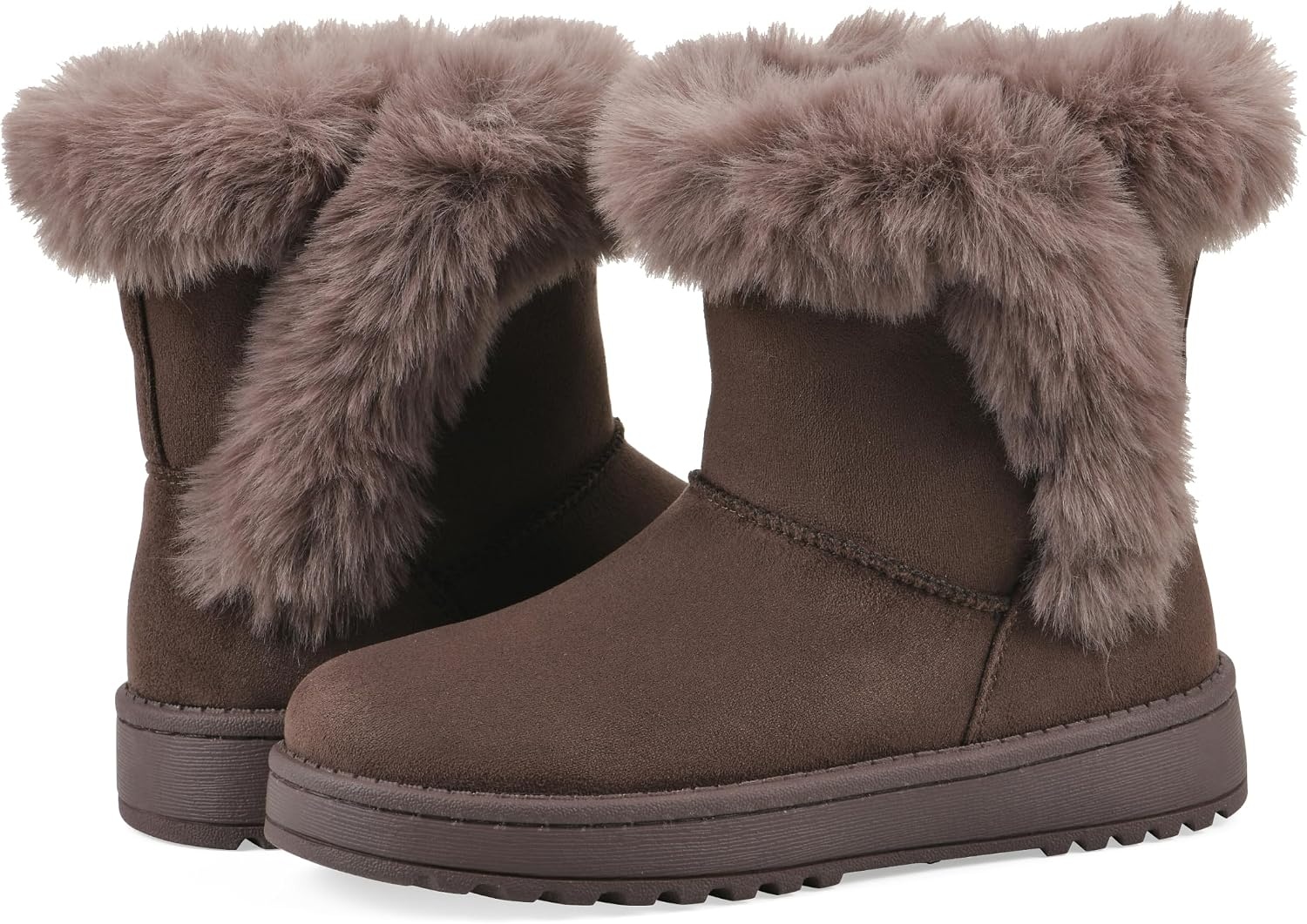 image:imageWHITE MOUNTAIN Kids Girls Incher Faux Fur BootMocha Fabric