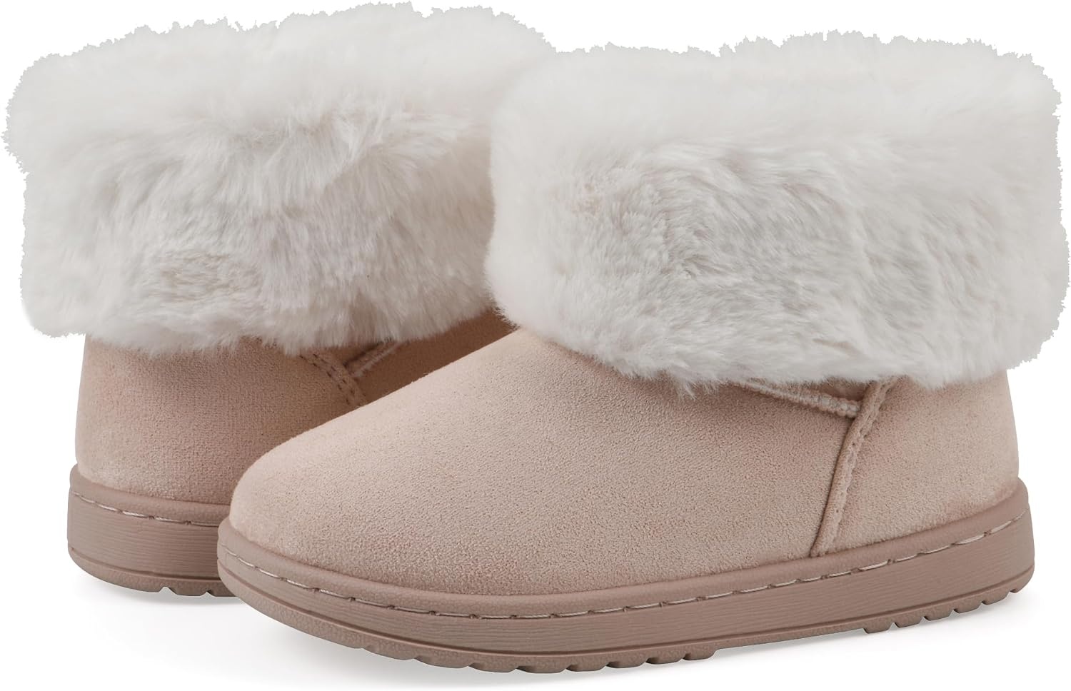 image:imageWHITE MOUNTAIN Kids Girls Inez Faux Fur BootBlush Natural