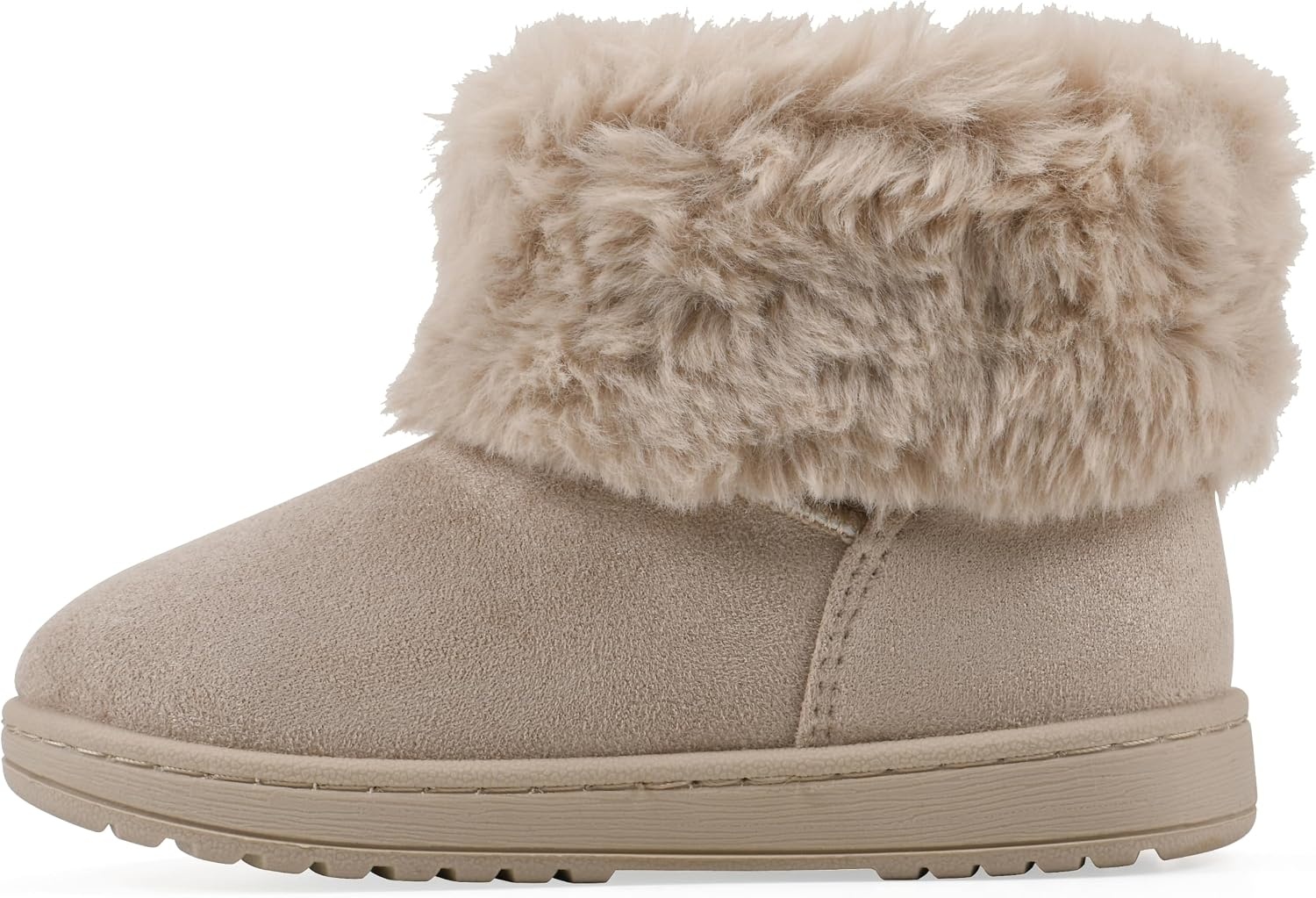 image:imageWHITE MOUNTAIN Kids Girls Inez Faux Fur BootDark Beige Fabric