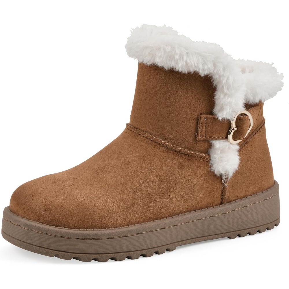 image:imageWHITE MOUNTAIN Kids Girls In Love Faux FurLined Ankle BootieChestnut Fabric