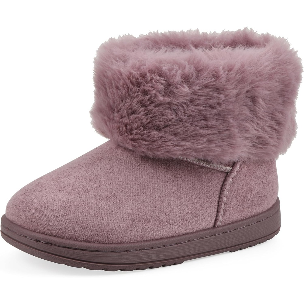 image:imageWHITE MOUNTAIN Kids Girls Inez Faux Fur BootSunset Mauve Fabric