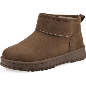 WHITE MOUNTAIN KIDS Girls’ Inspo Faux Fur Ankle Bootie(Dark Chocolate Fabric)