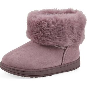 WHITE MOUNTAIN Kids Girls’ Inez Faux Fur Boot(Sunset Mauve Fabric)