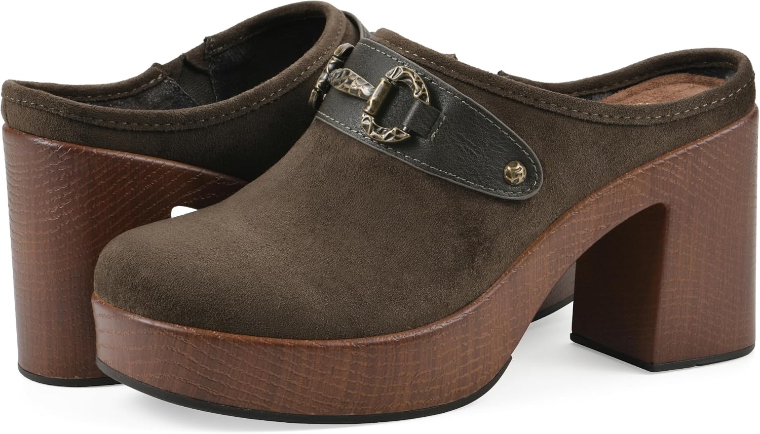 image:imageWHITE MOUNTAIN Womens Barleys Platform ClogArmy Multi