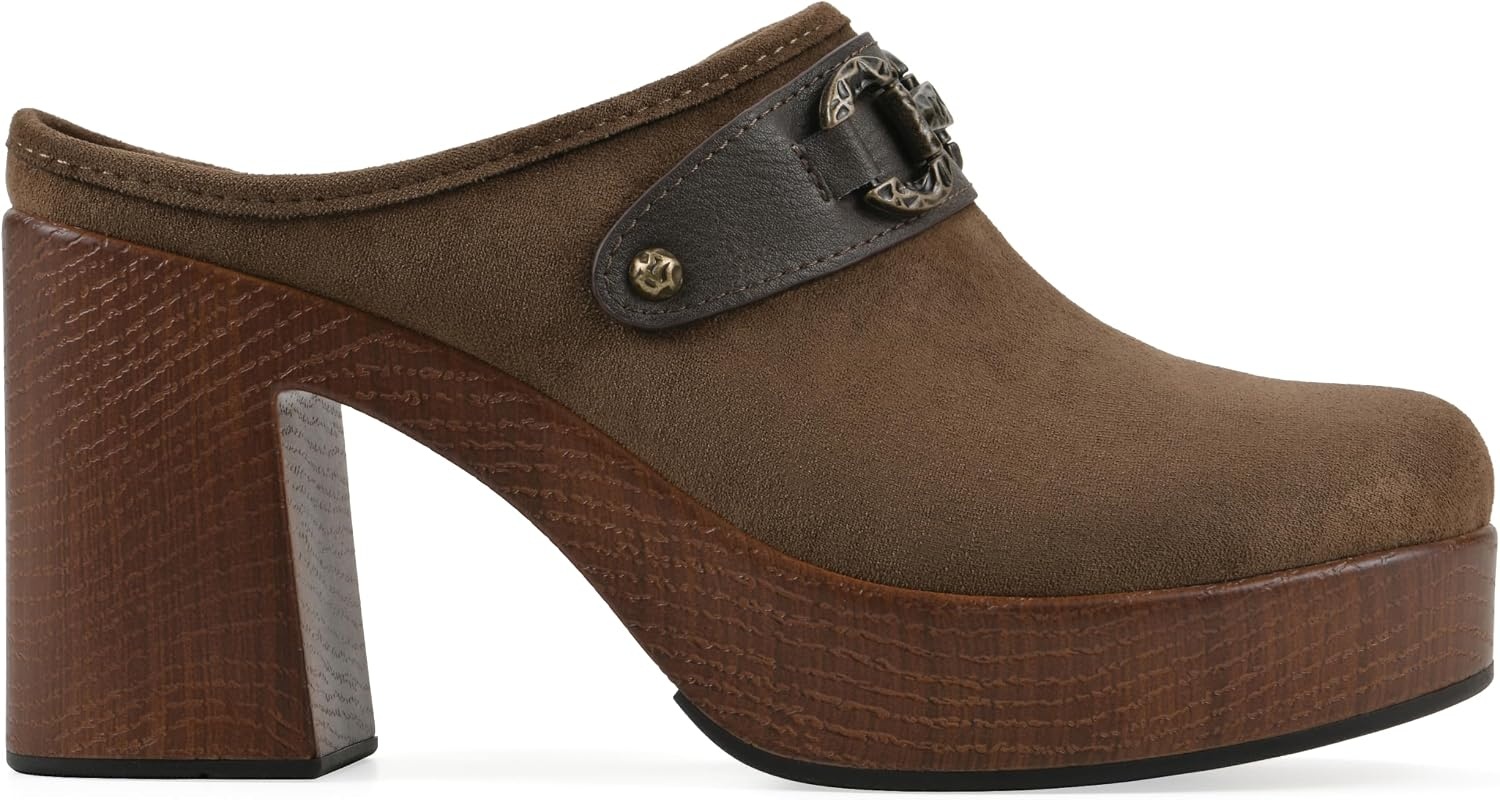 image:imageWHITE MOUNTAIN Womens Barleys Platform ClogDark Taupe Multi