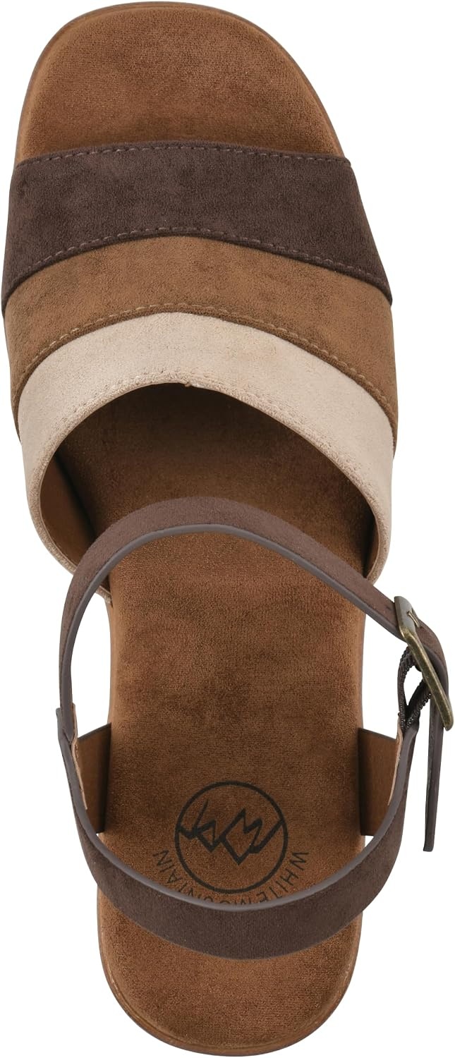 image:imageWHITE MOUNTAIN Womens Barrette Platform SandalBrown Multi Fabric
