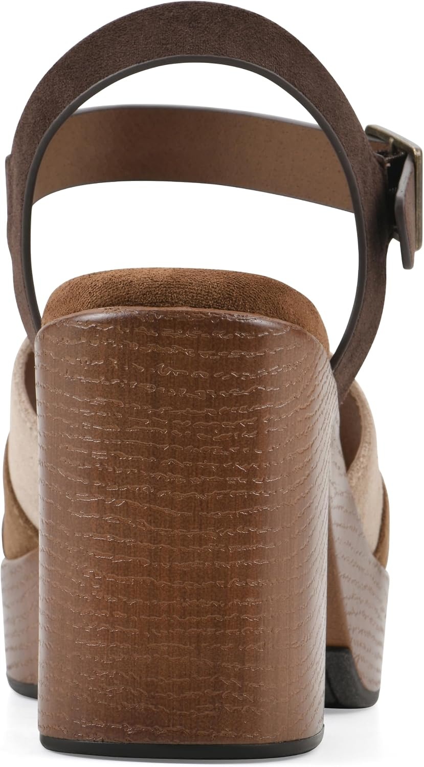 image:imageWHITE MOUNTAIN Womens Barrette Platform SandalBrown Multi Fabric