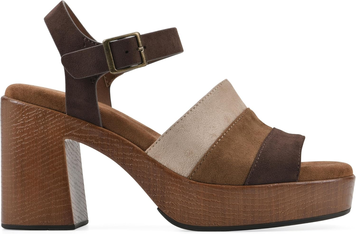 image:imageWHITE MOUNTAIN Womens Barrette Platform SandalBrown Multi Fabric