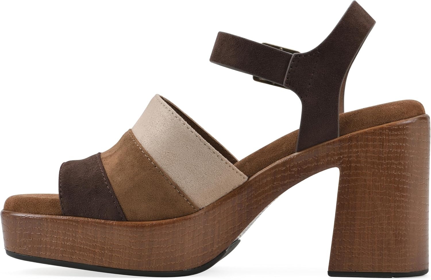image:imageWHITE MOUNTAIN Womens Barrette Platform SandalBrown Multi Fabric