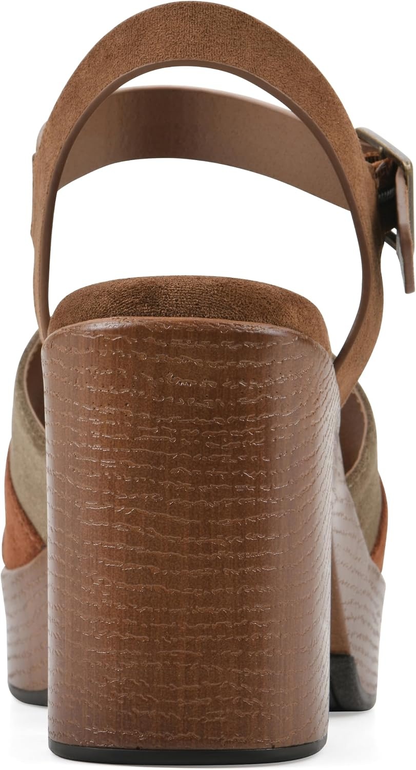 image:imageWHITE MOUNTAIN Womens Barrette Platform SandalPecan Multi Fabric