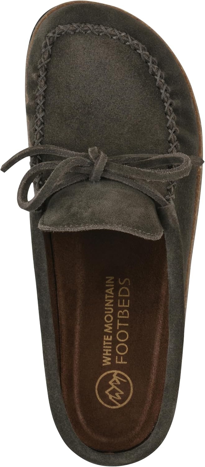 image:imageWHITE MOUNTAIN Womens Bayhead MocToe Footbed ClogArmy Suede