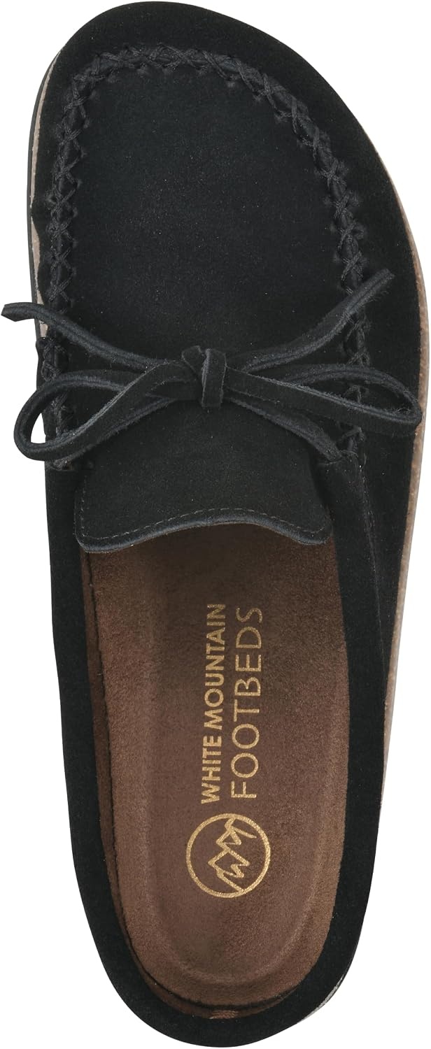 image:imageWHITE MOUNTAIN Womens Bayhead MocToe Footbed ClogBlack Suede