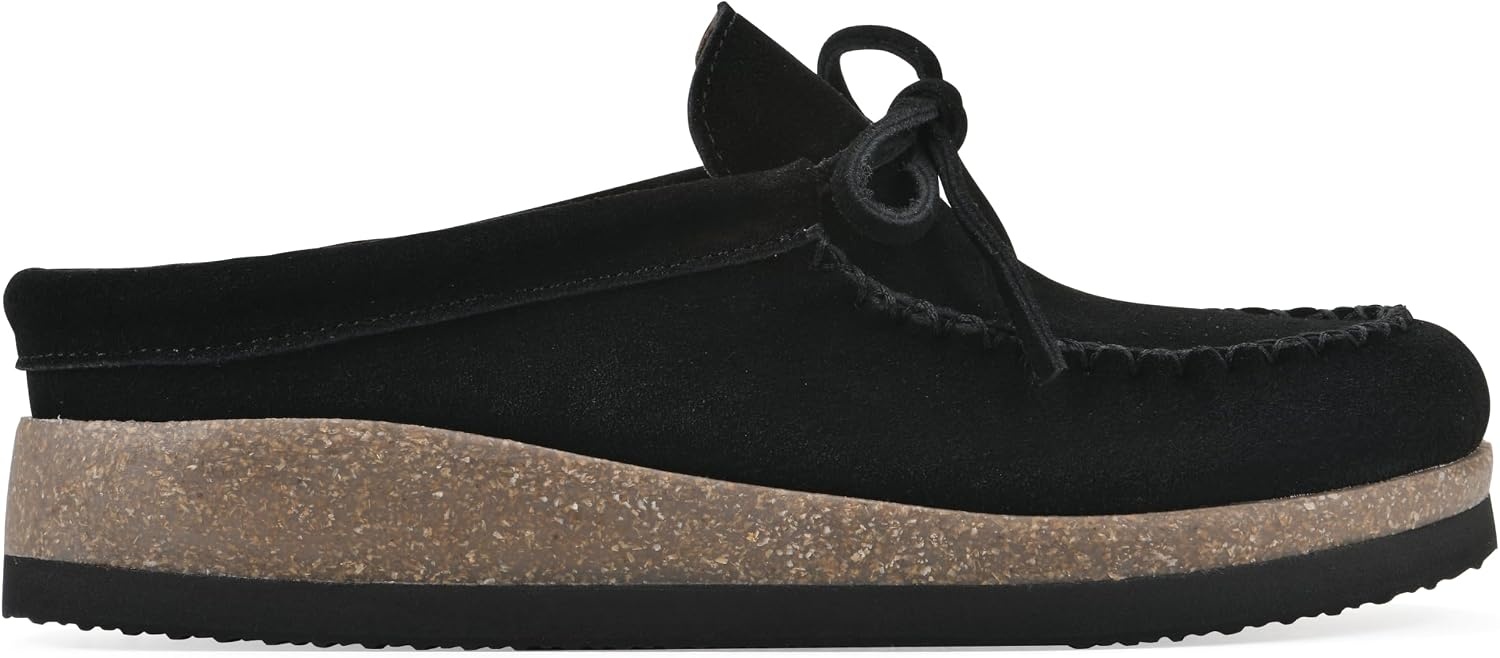 image:imageWHITE MOUNTAIN Womens Bayhead MocToe Footbed ClogBlack Suede