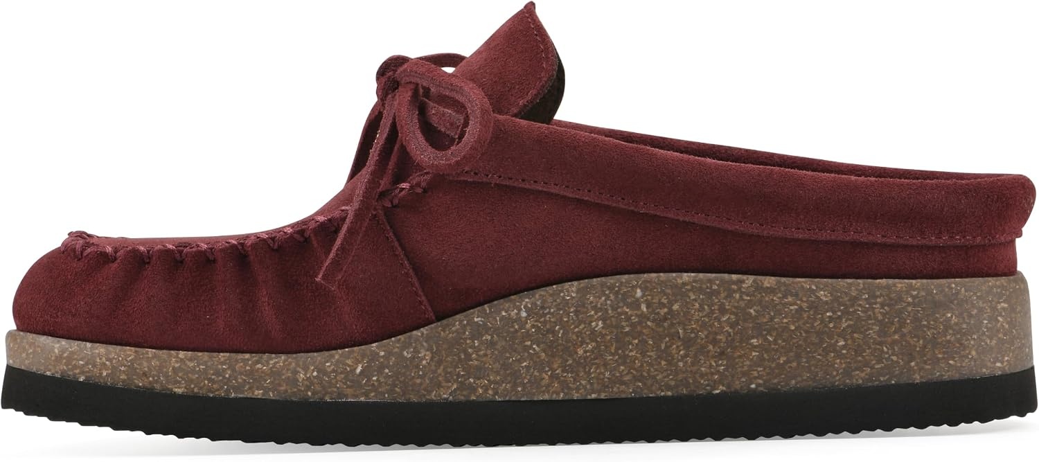 image:imageWHITE MOUNTAIN Womens Bayhead MocToe Footbed ClogBurgundy Suede