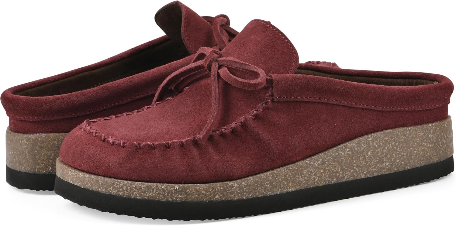 image:imageWHITE MOUNTAIN Womens Bayhead MocToe Footbed ClogBurgundy Suede