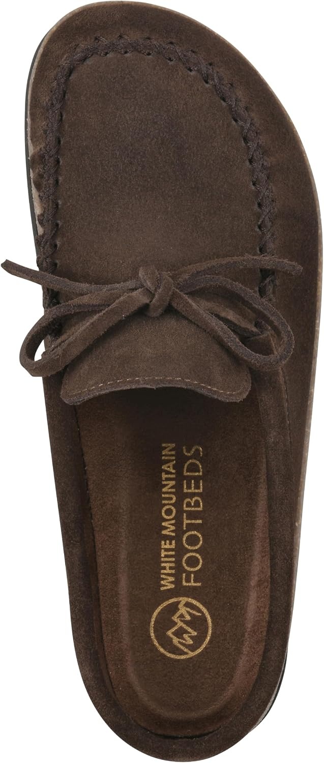 image:imageWHITE MOUNTAIN Womens Bayhead MocToe Footbed ClogCoco Brown Suede