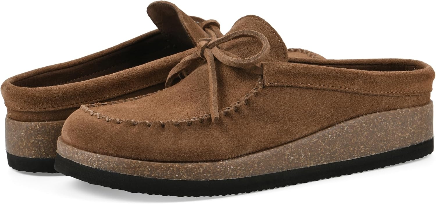 image:imageWHITE MOUNTAIN Womens Bayhead MocToe Footbed ClogNew Chestnut Suede