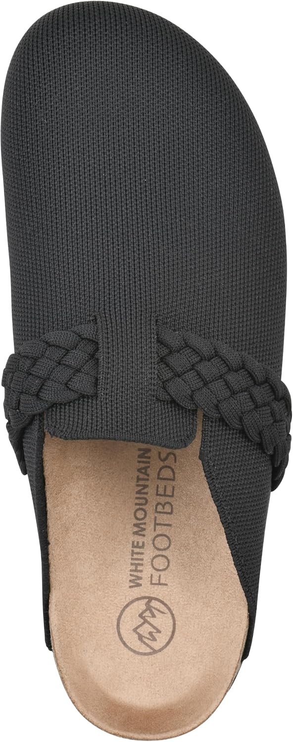 image:imageWHITE MOUNTAIN Womens Bestie Braided Footbed ClogBlack Fabric